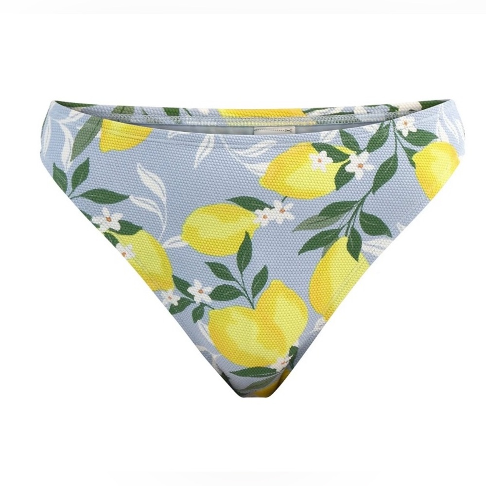 Time‎ and Tru Women’s Floral Lemon Print Bikini Bottom! NWT! Size Large!